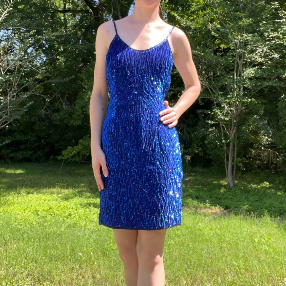 Vintage Silk Sequin Mini Dress